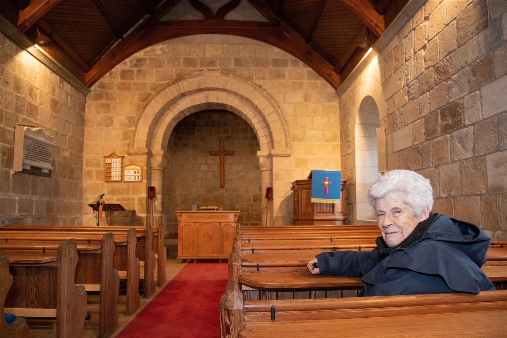 Ann Stonach has researched the long past of Birnie Church. Picture: Daniel Forsyth.
