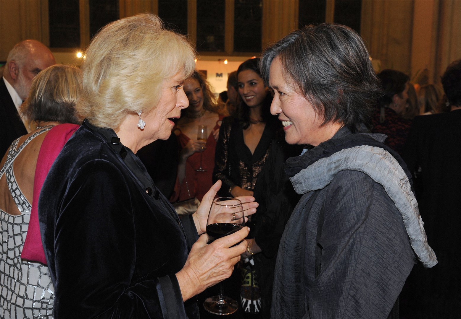 The Duchess of Cornwall meets Ruth Ozeki during a reception ahead of the Man Booker Prize (Anthony Devlin/PA)