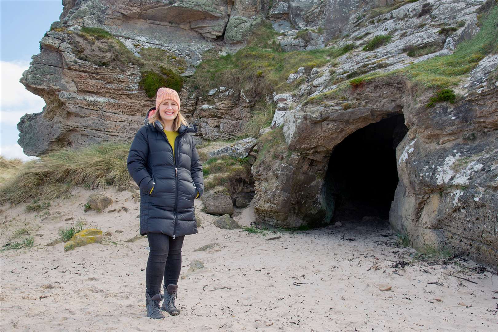 When Fiona Lochhead tracked her family history back she discovered that her ancestors used to live in a cave underneath Covesea Lighthouse. Picture: Daniel Forsyth. Image No.043902.