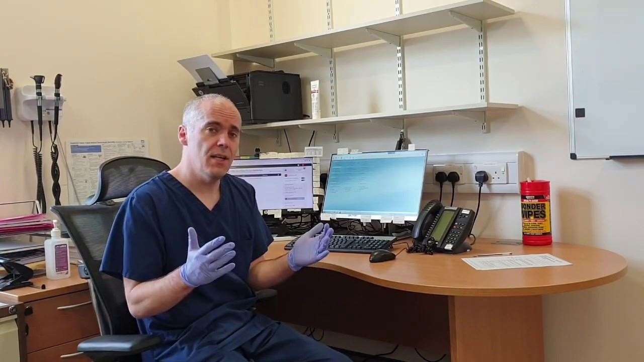 Moray GP Dr Peter Kelly explains on a video how Attend Anywhere consultations work.