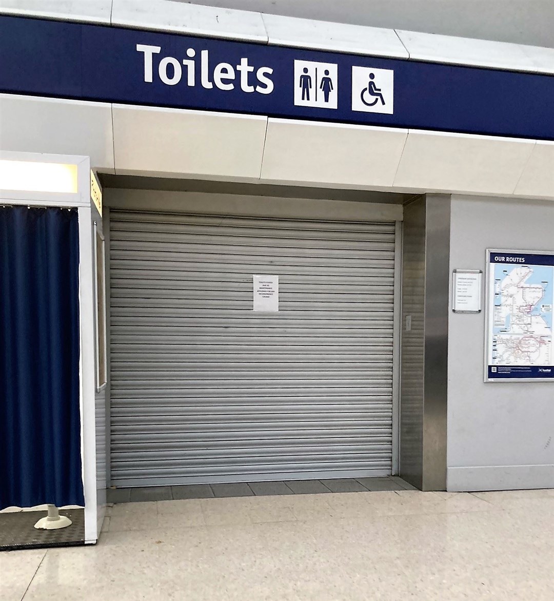 The station's toilets were, however, closed when Louise went to check.