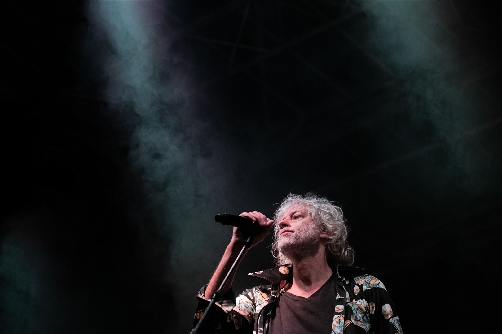 Bob Geldof performs with the Boomtown Rats as they headline the inaugural MacMoray Festival. ..The first MacMoray Festival held at Cooper Park, Elgin on Saturday 16th April 2022...Picture: Daniel Forsyth..