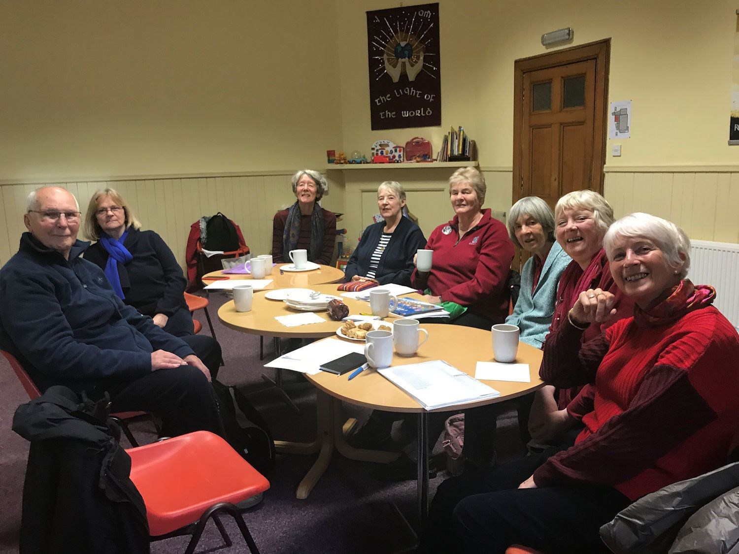 The U3A poetry group pictured before lockdown.