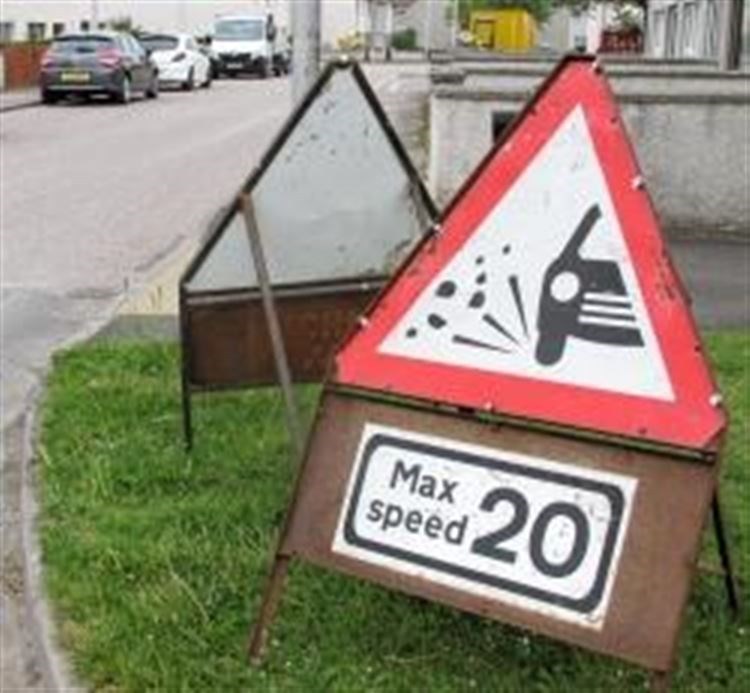 Drivers are advised to keep speeds down on newly resurfaced roads.