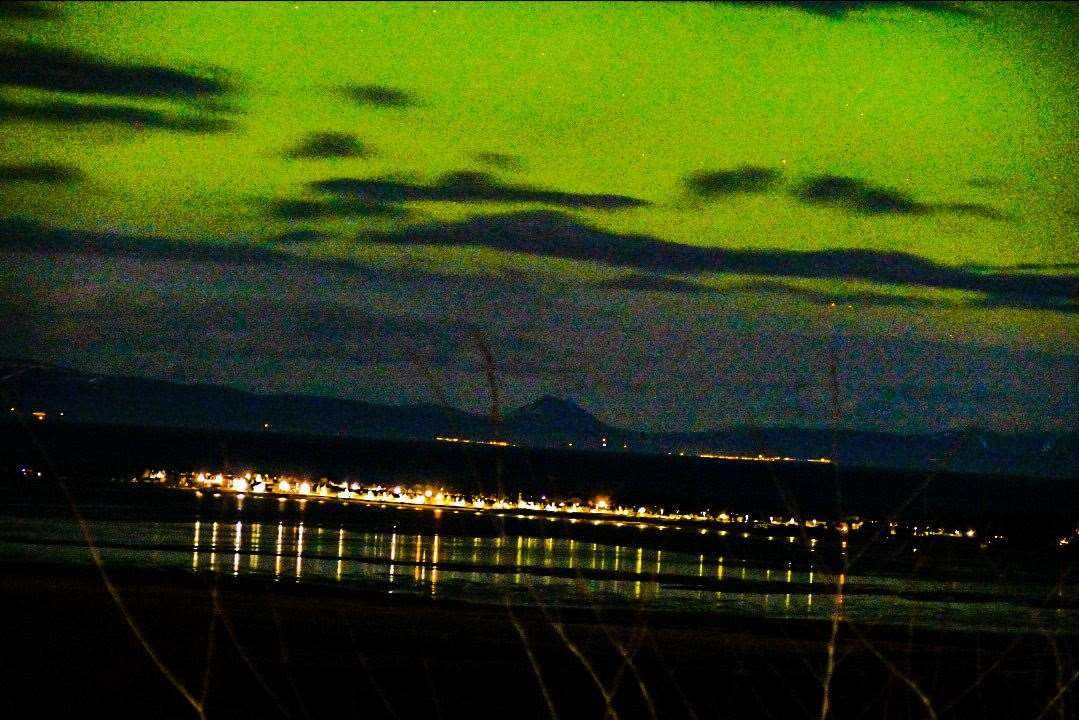 The spectacular Northern Lights over the Moray Firth.