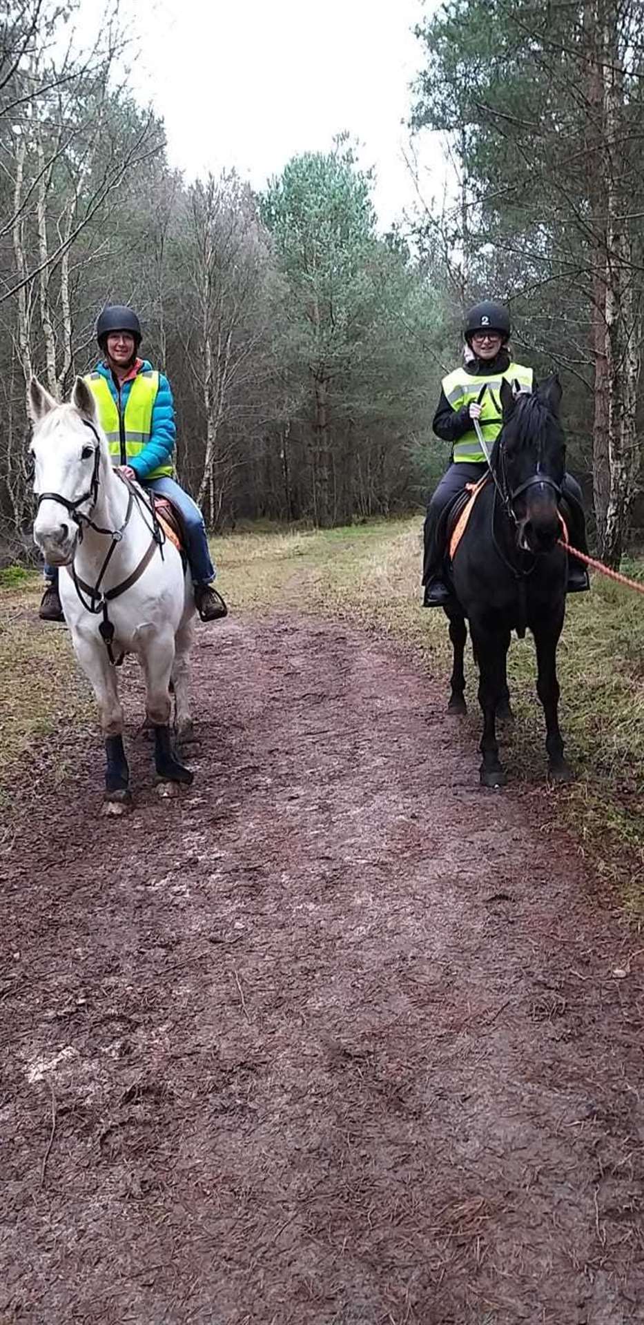 Tracey Cormack out horse riding with 'Aaliyah'.