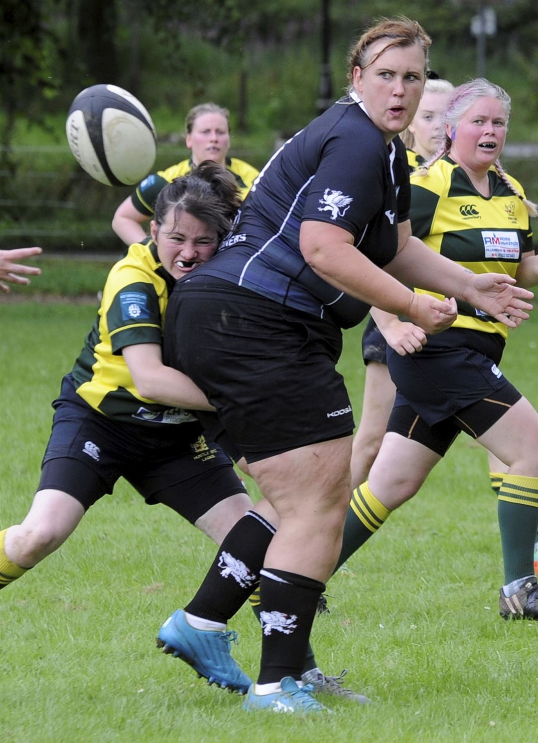 Eric Cormack's winning entry in the top shot of the year award at the Highlands and Islands Press Awards came from a women's rugby match in Huntly.