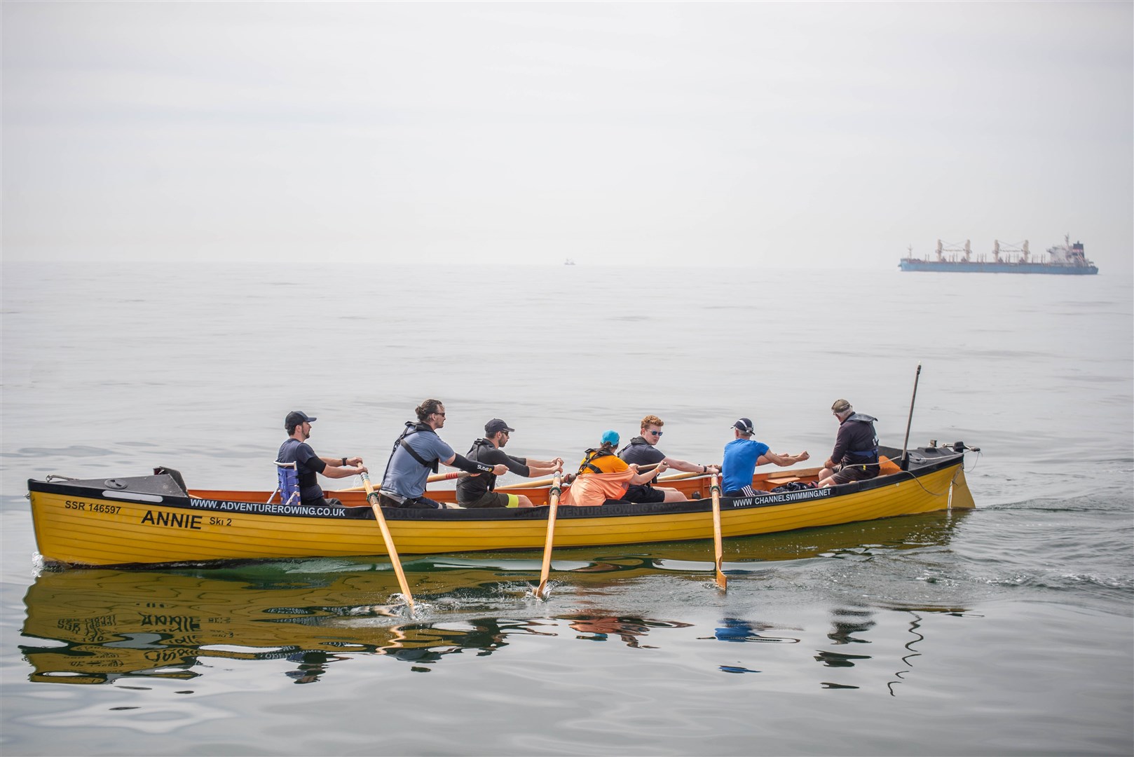 Mr Alexander (third right) rowed English Channel in May as one of his fundraising challenges for Alzheimer’s UK (Josh Raper/PA)