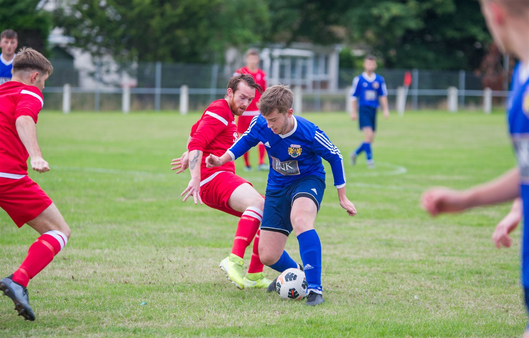 Finlay Nicol scored the only goal in Burghead Thistle's win over Forres Thistle. Picture: Becky Saunderson..