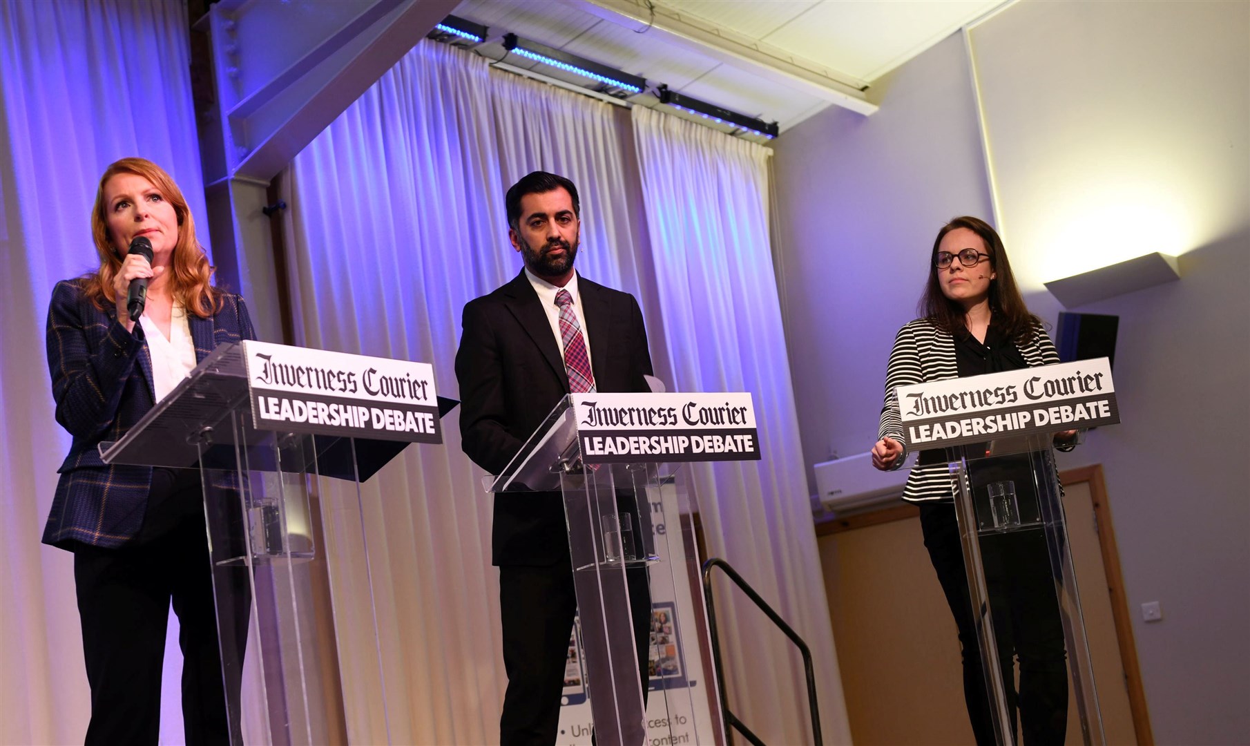 Ash Regan, Humza Yousaf and Kate Forbes shared their vision for improving maternity services. Picture: Callum Mackay.