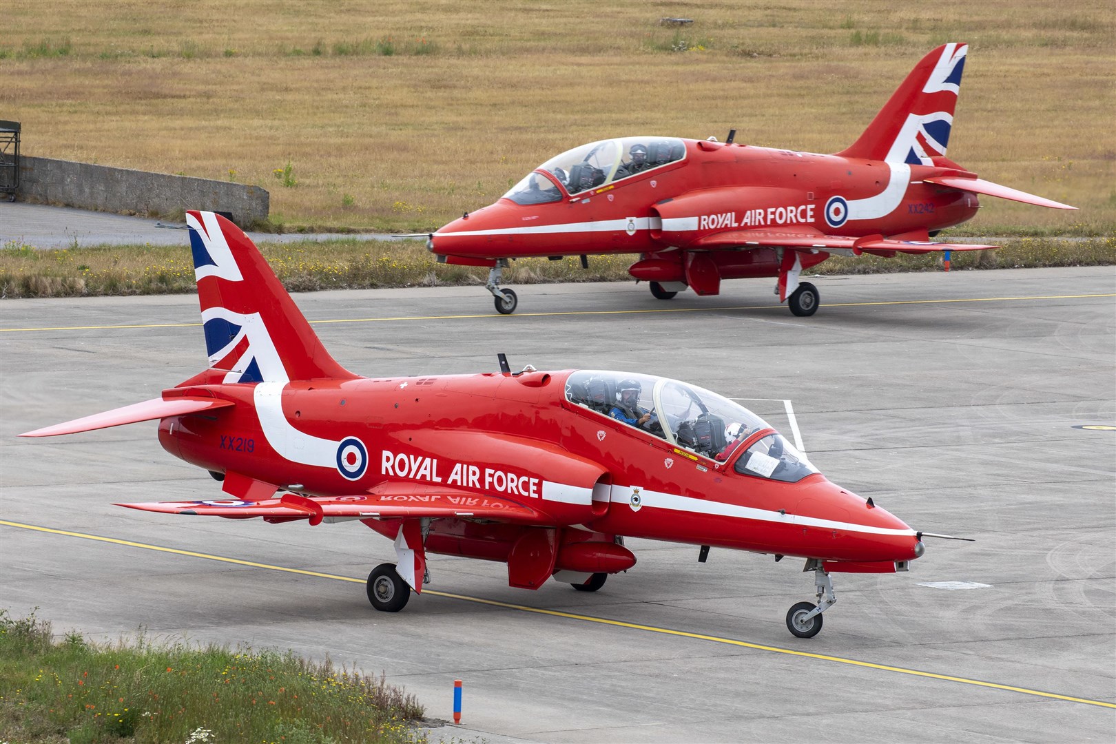 The Red Arrows were prevented from performing by low cloud. Picture: RAF