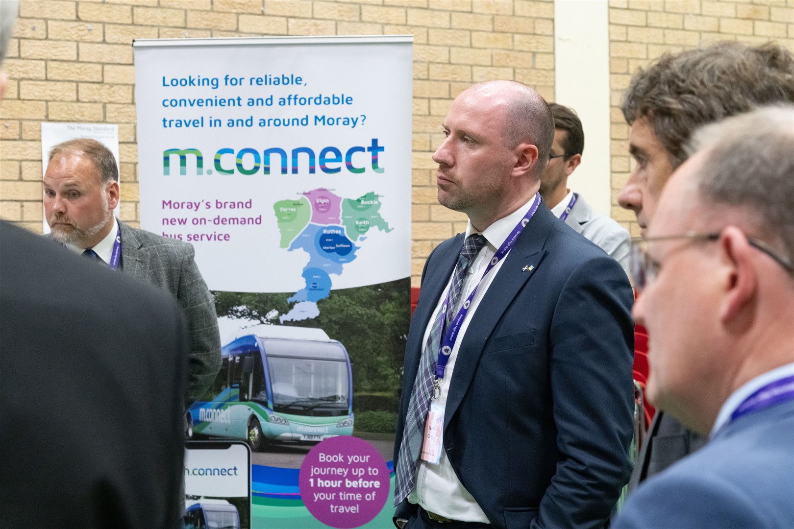 Neil Gray (Cabinet Secretary) at the launch of the m.connect bus at Speyside High School, Aberlour...Picture: Beth Taylor.