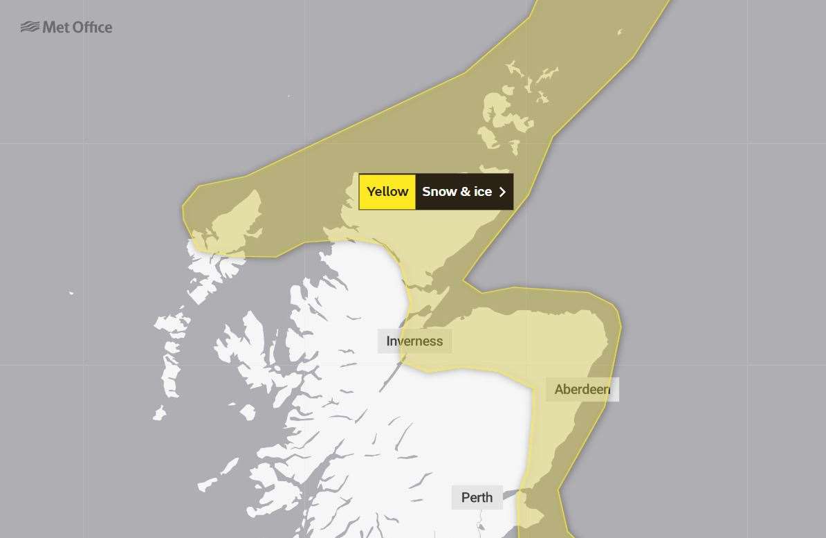 A further yellow weather warning has been issued by the Met Office.