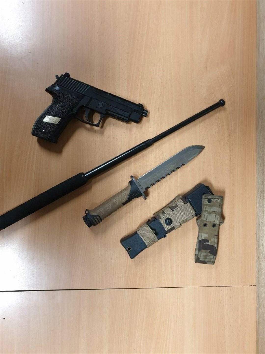 Weapons found after a motorist was pulled over in Fochabers.