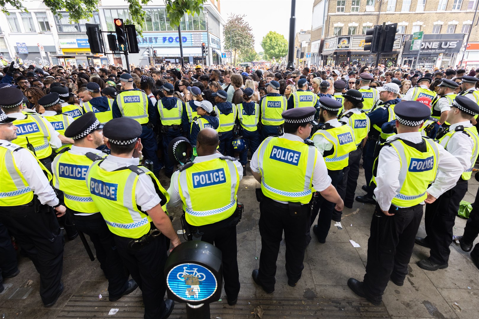 Police said officers assisted security staff with managing the crowd (James Manning/PA)