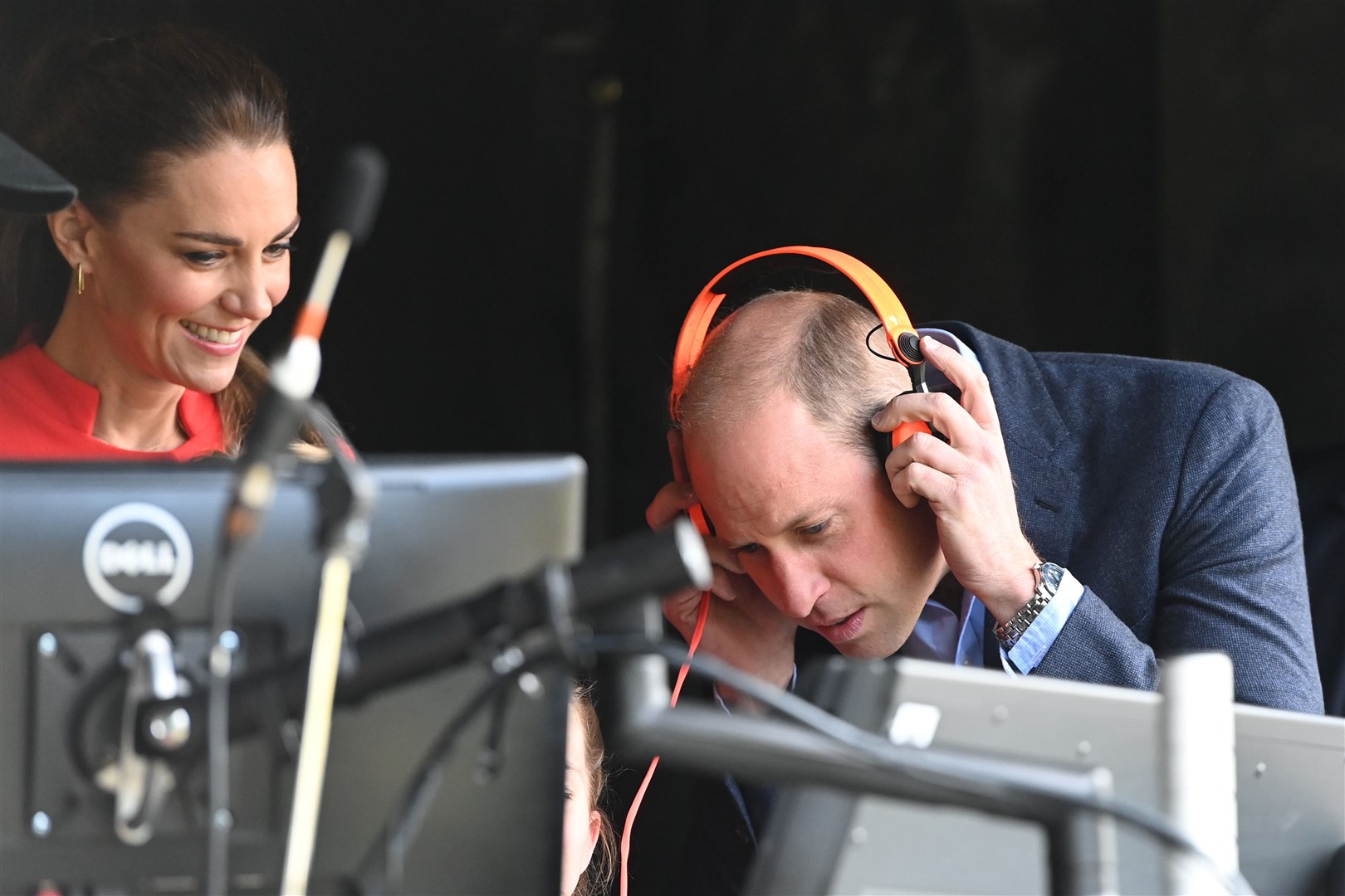 The Duke and Duchess of Cambridge visited the backstage preparations for a concert in Cardiff earlier on Saturday and will be at the show in London (Ashley Crowden/PA)