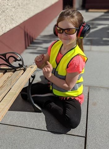 Forbes' big sister Neala who's aged eight. Their mum, Laura McFadden, runs The Training Folk, which provides training, as well as health and safety advice and business management support to a wide variety of industry sectors.