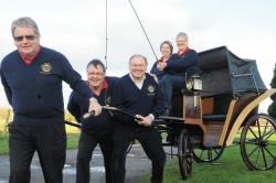 Elgin Rotarians with one of the carriages which will be used during Moray's Royal Diamond Jubilee celebrations.