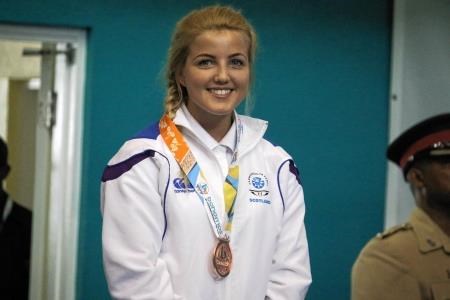 Megan Gordon with her Commonwealth Youth Games bronze medal