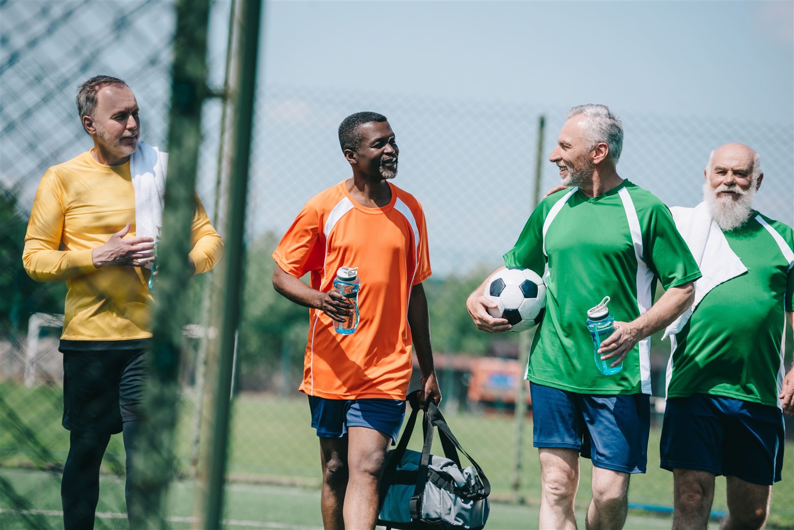 Walking football allows older fans of the game to continue playing.