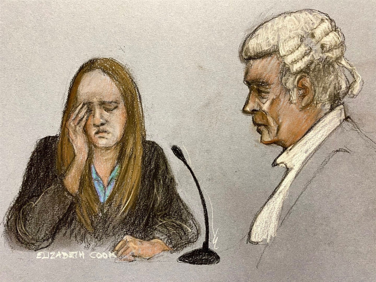 Lucy Letby during her trial at Manchester Crown Court (Elizabeth Cook/PA Wire)