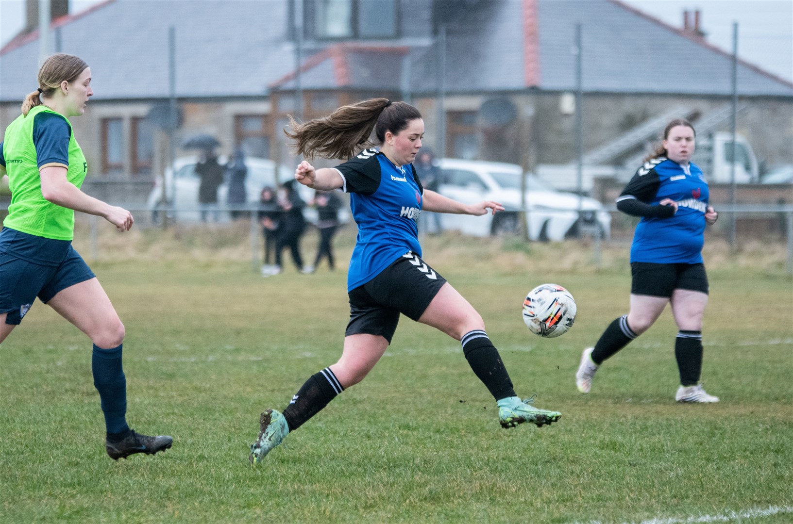 Lori Lappin claimed a double to help land Buckie all three points. Picture: Daniel Forsyth.