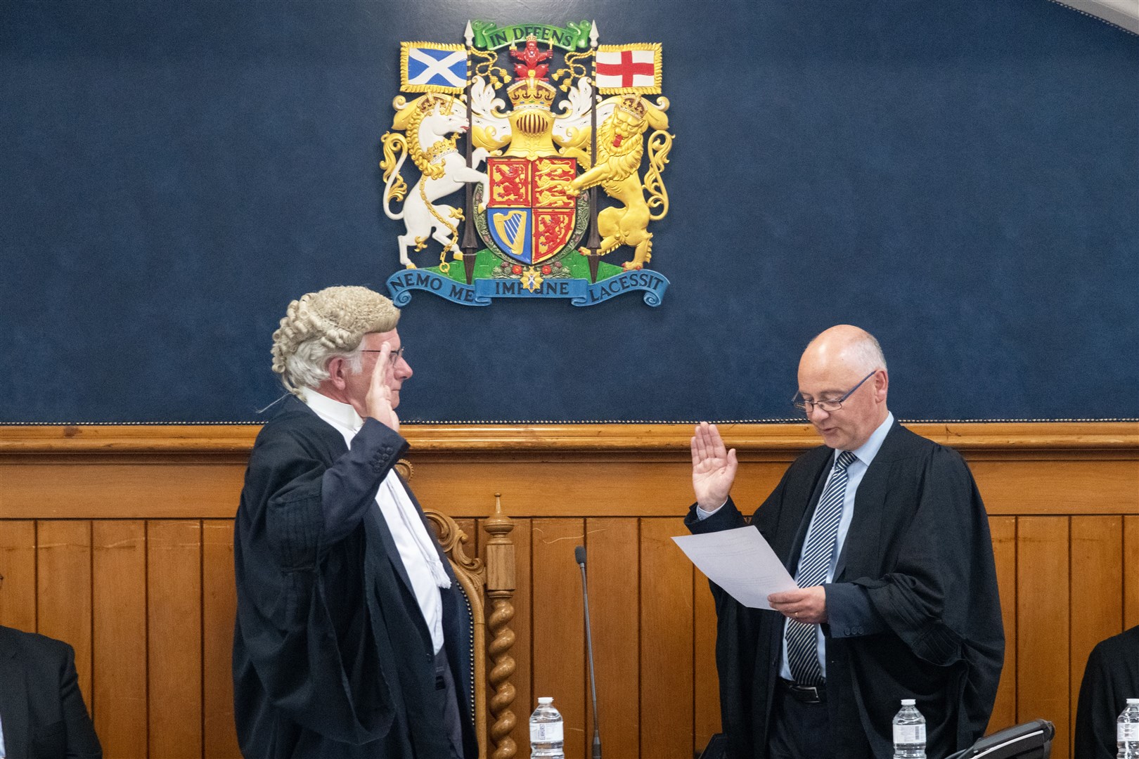 Mr Adams being sworn in. Picture: Beth Taylor