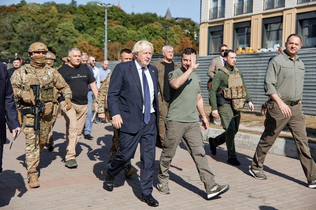 Boris Johnson forged a close link with Ukrainian President Volodymyr Zelensky (Ukrainian Presidential Press Office/PA)