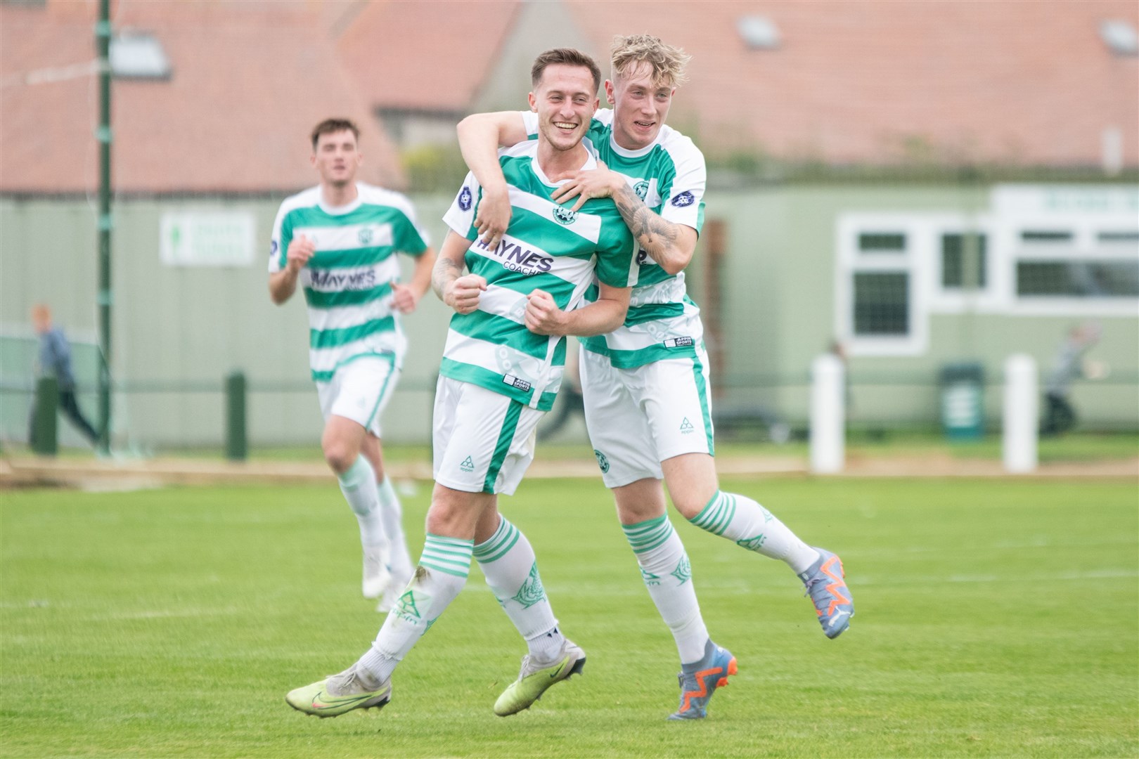 Buckie pair and Celtic fans, Dale Wood and Jack MacIver love playing in the green and whites hoops. Picture: Daniel Forsyth