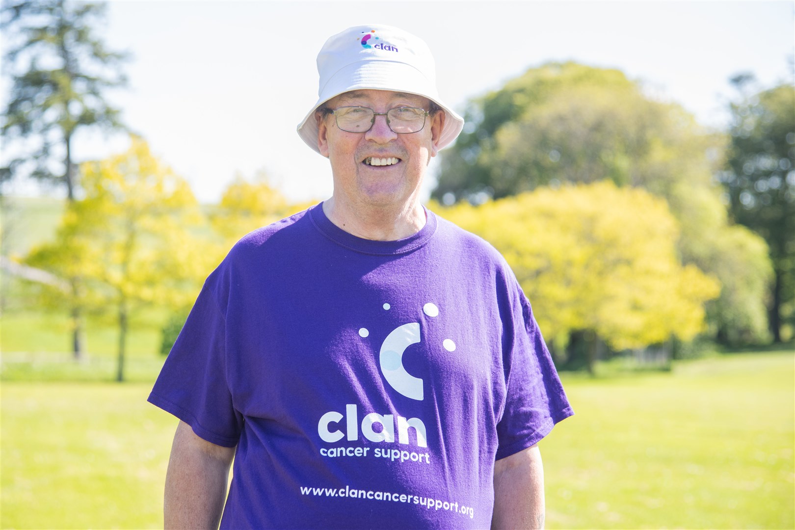 Dennis will be wearing one of the CLAN hats he's had specially made for the challenge. Picture: Daniel Forsyth.