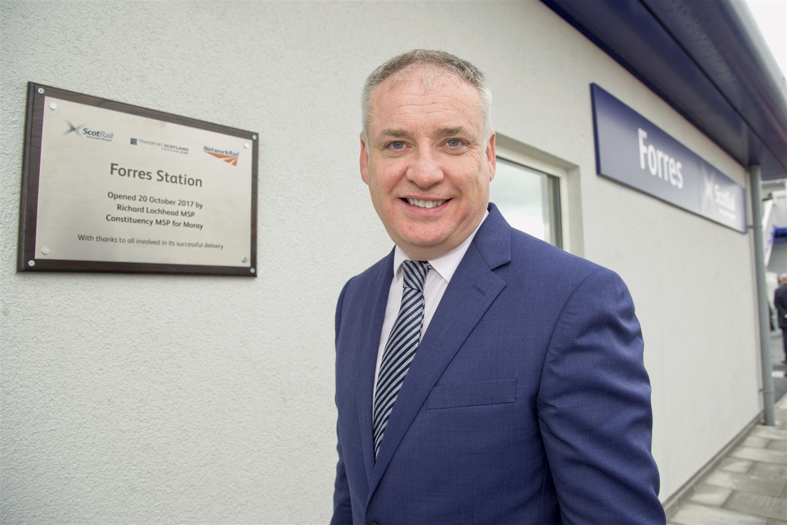 Richard Lochhead Moray MSP at the official opening of the Forres Railway Station... Picture: Daniel Forsyth. Image No.039367