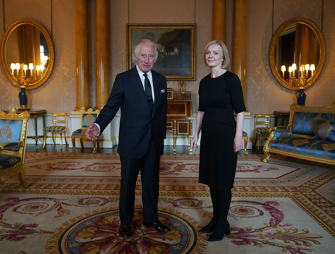 Liz Truss has her first audience with the King (Yui Mok/PA)