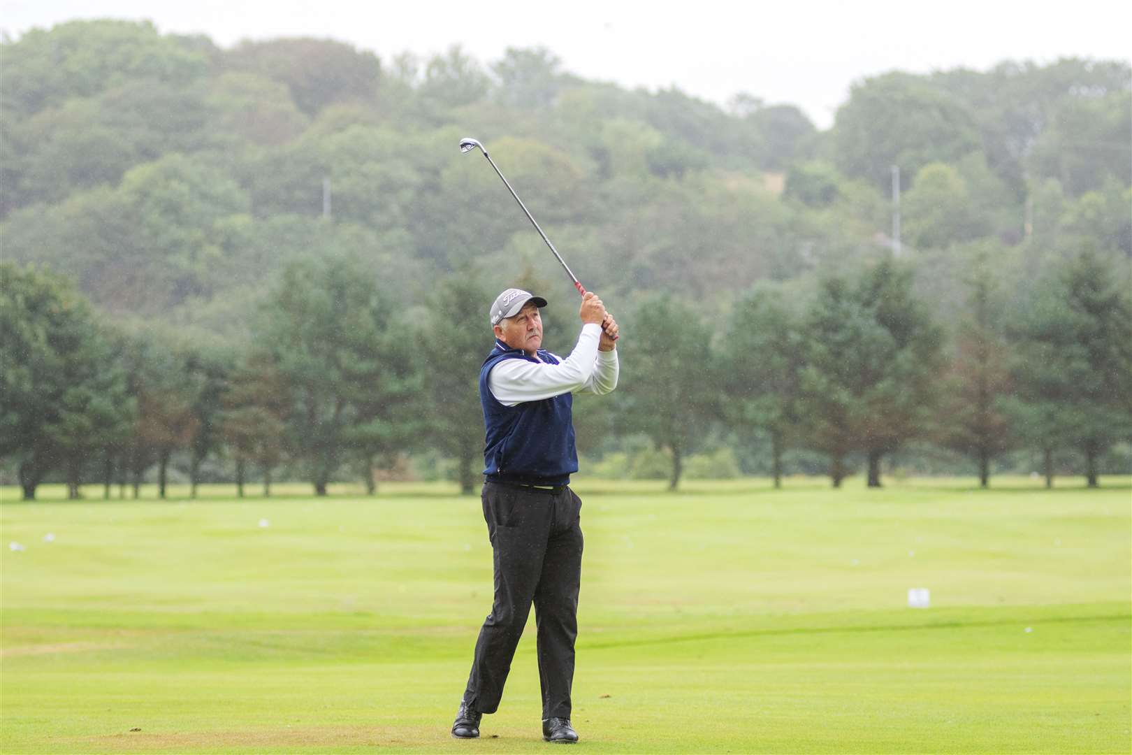 Jim Barber is representing the home club in the lower handicap section of the Duff House Royal five-day open.