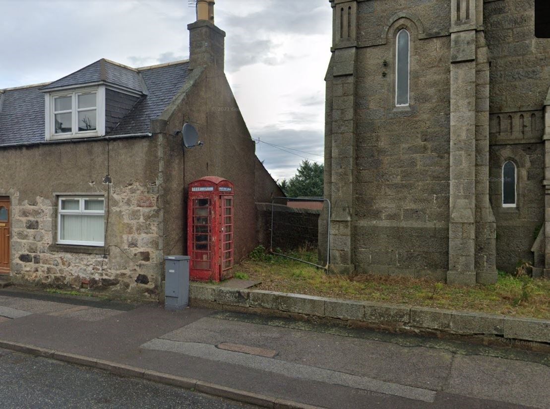 The red phone box in New Deer is one of five in Aberdeenshire up for community ownership.