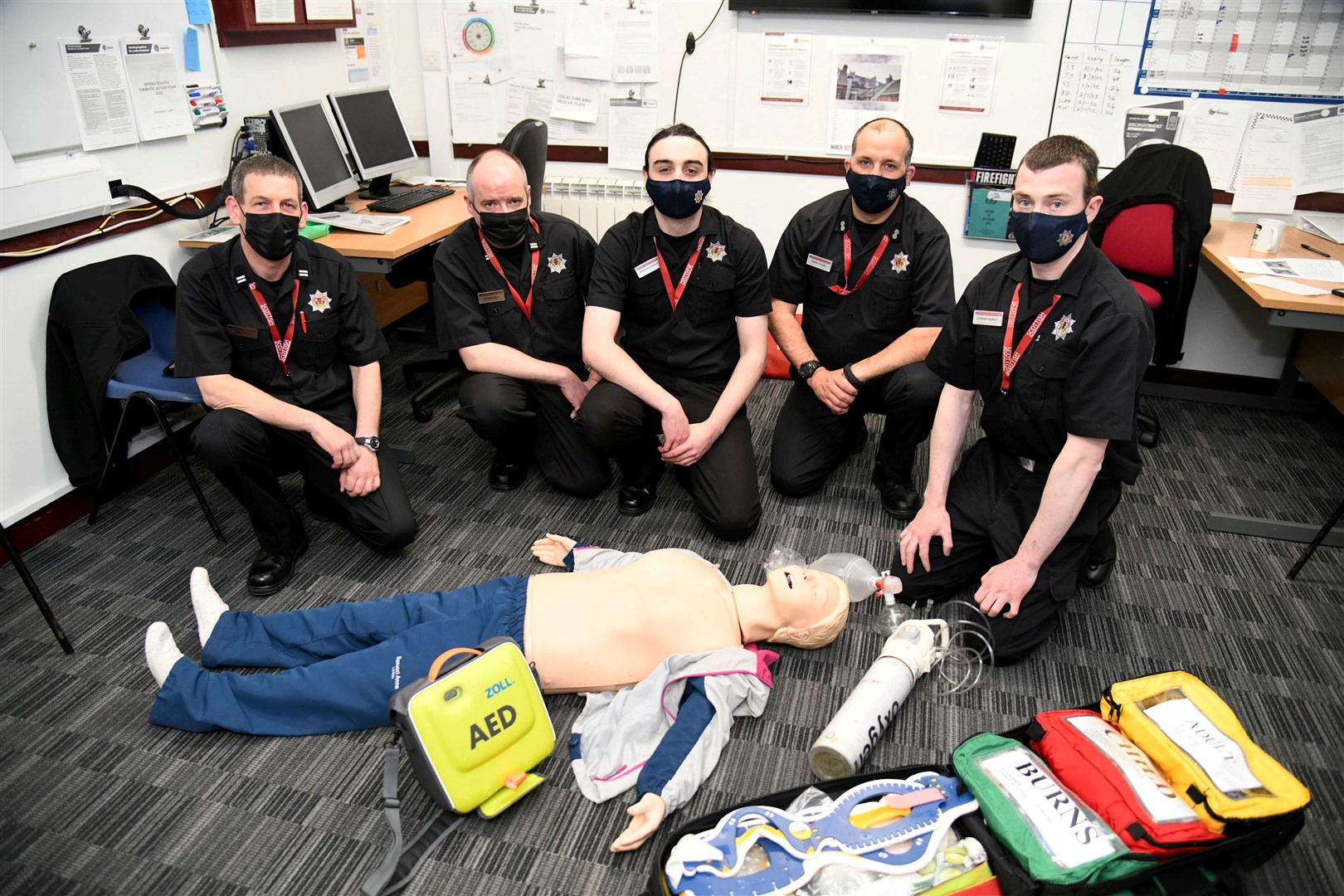 CPR training is just one of the many roles Cullen's retained firefighters undertake.Picture: Becky Saunderson