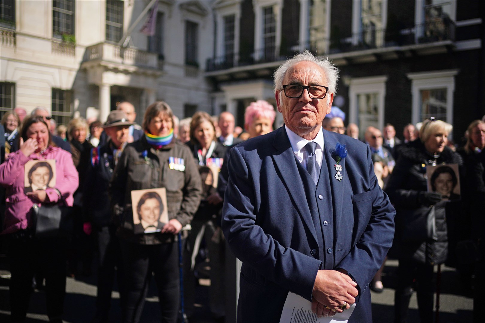 Retired police officer John Murray, who was on duty with Pc Yvonne Fletcher when she was shot, attends the 40th anniversary memorial service (Victoria Jones/PA)