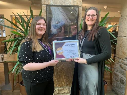 Alice Adshead was presented with February 2024’s DYW Moray Employer recognition award.