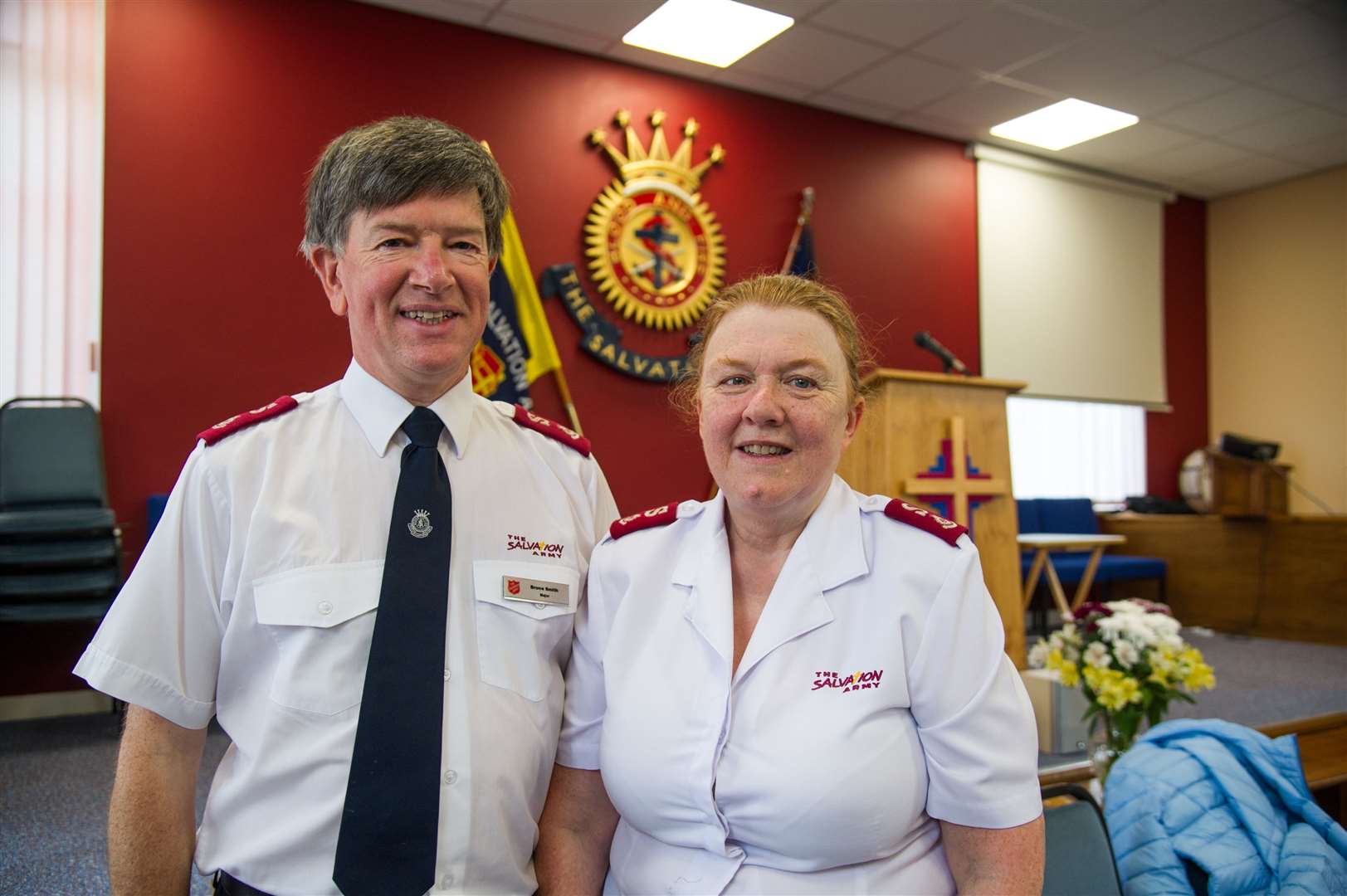Majors Bruce and Isobel Smith are bringing the curtain down on five and a half years of service in Findochty and Buckie. Picture: Becky Saunderson