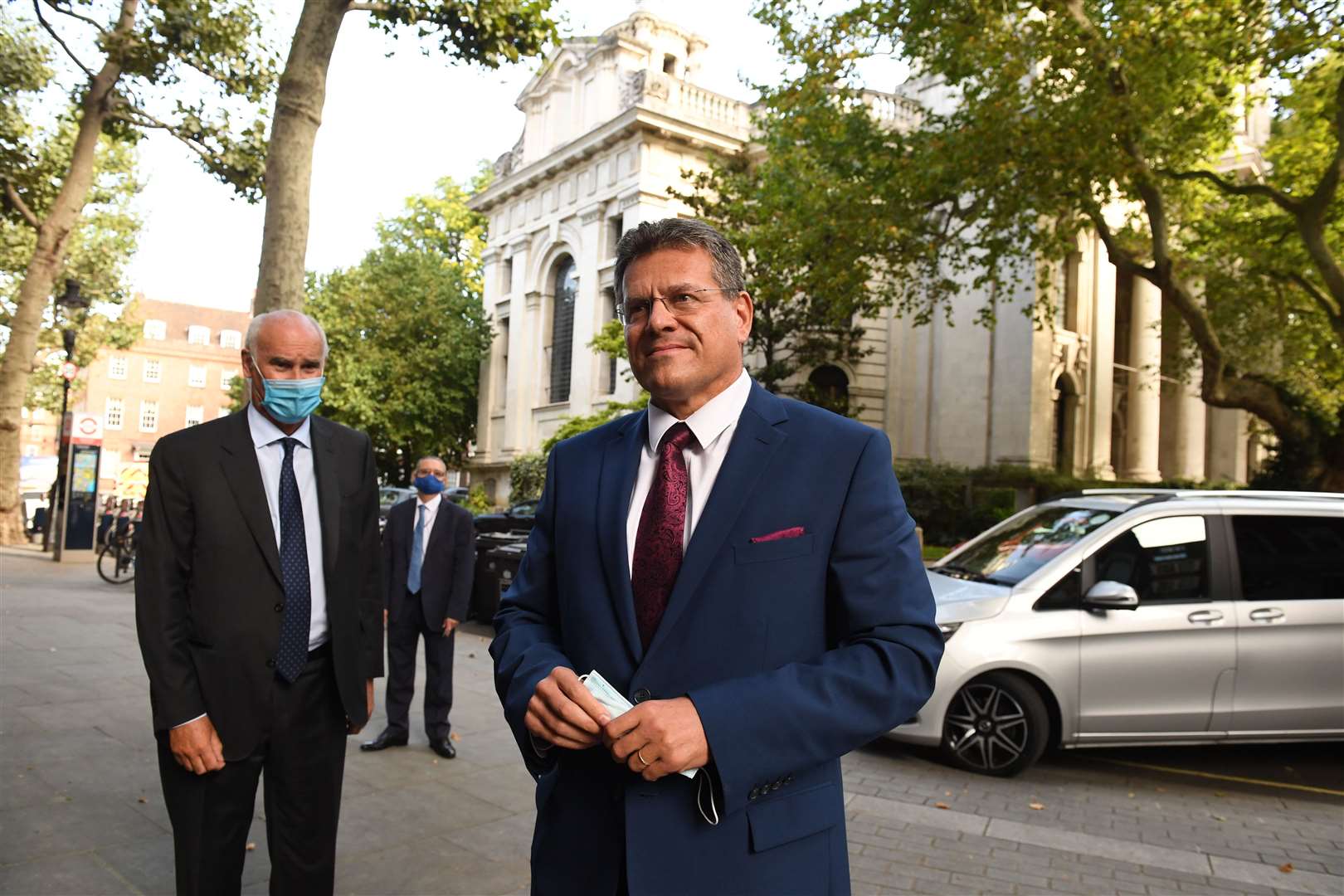 EU Commission vice-president Maros Sefcovic (right) (Stefan Rousseau/PA)