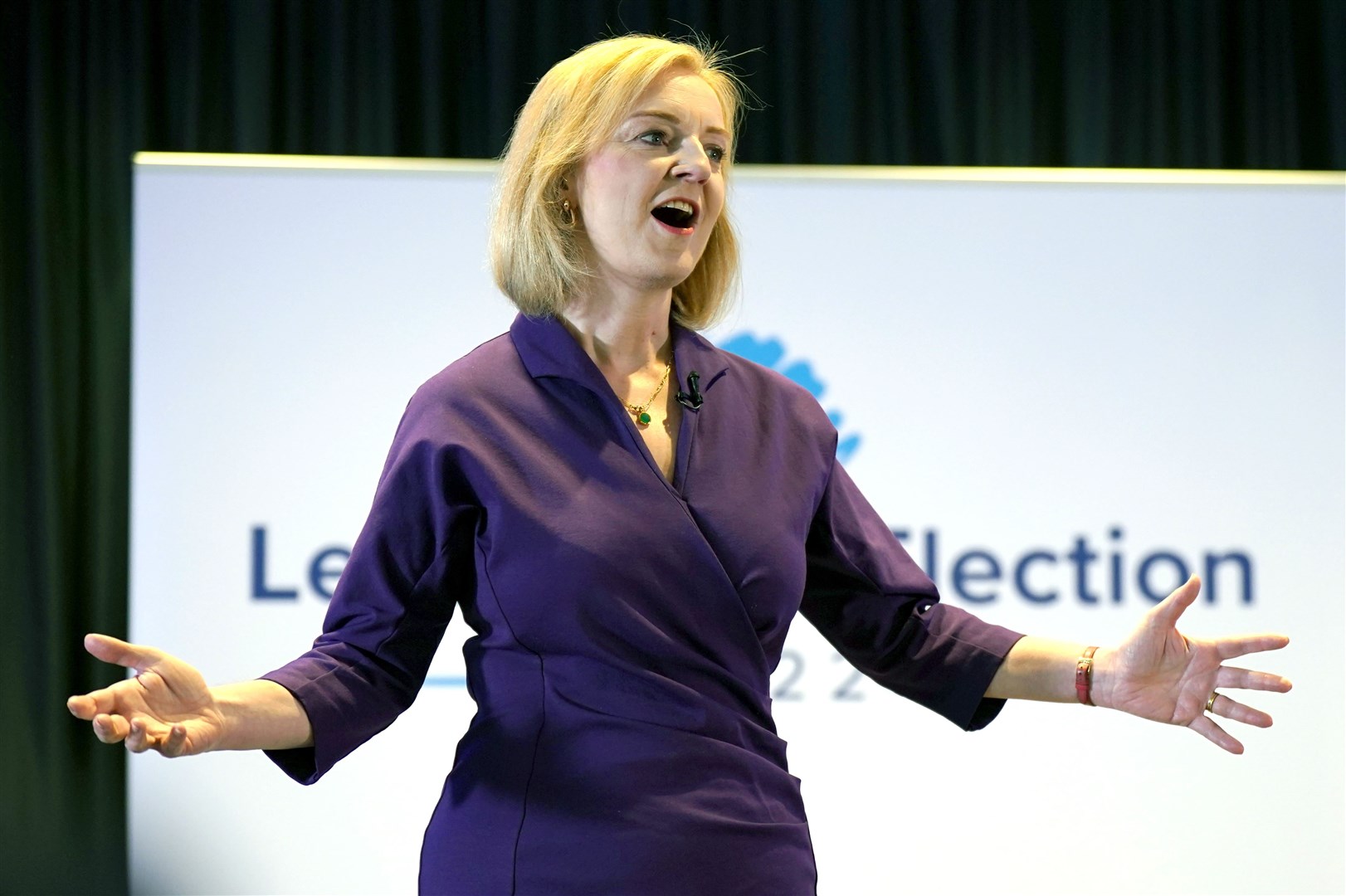 Liz Truss during a hustings event at the Culloden Hotel on the outskirts of Belfast (Niall Carson/PA)