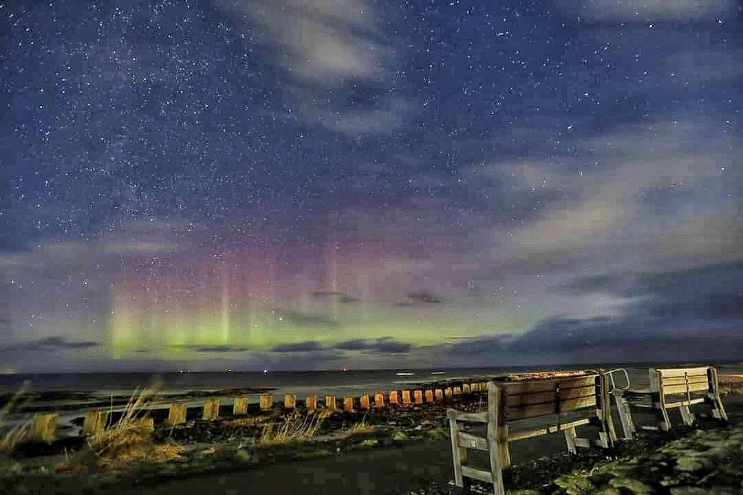 The Aurora taken on Wednesday, February 8 from the West Beach, Lossiemouth.