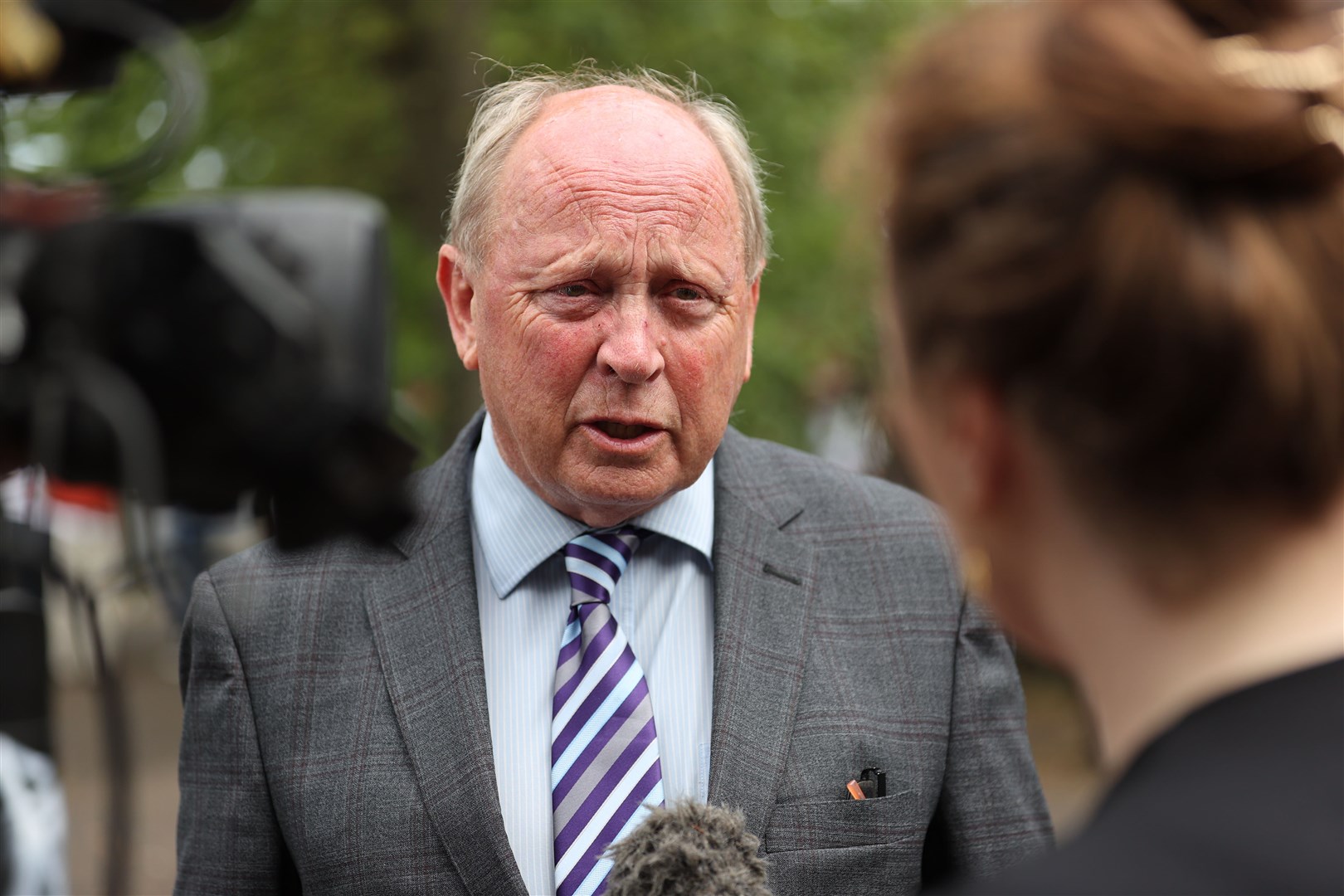 TUV leader Jim Allister said putting up posters is a form of political activism (Liam McBurney/PA)