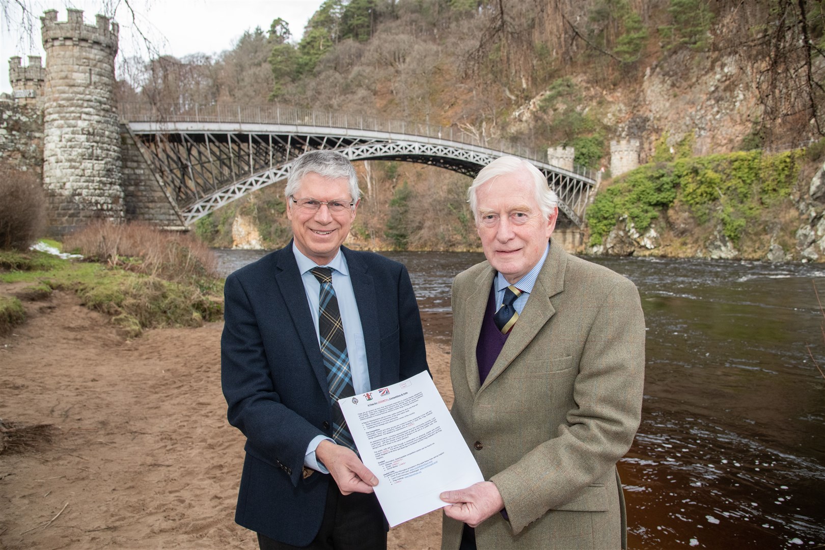 Andrew Simpson, Lord Lieutenant of Banffshire (left) and Seymour Monro, Lord Lieutenant of Moray, are helping run the competition. Picture: Daniel Forsyth