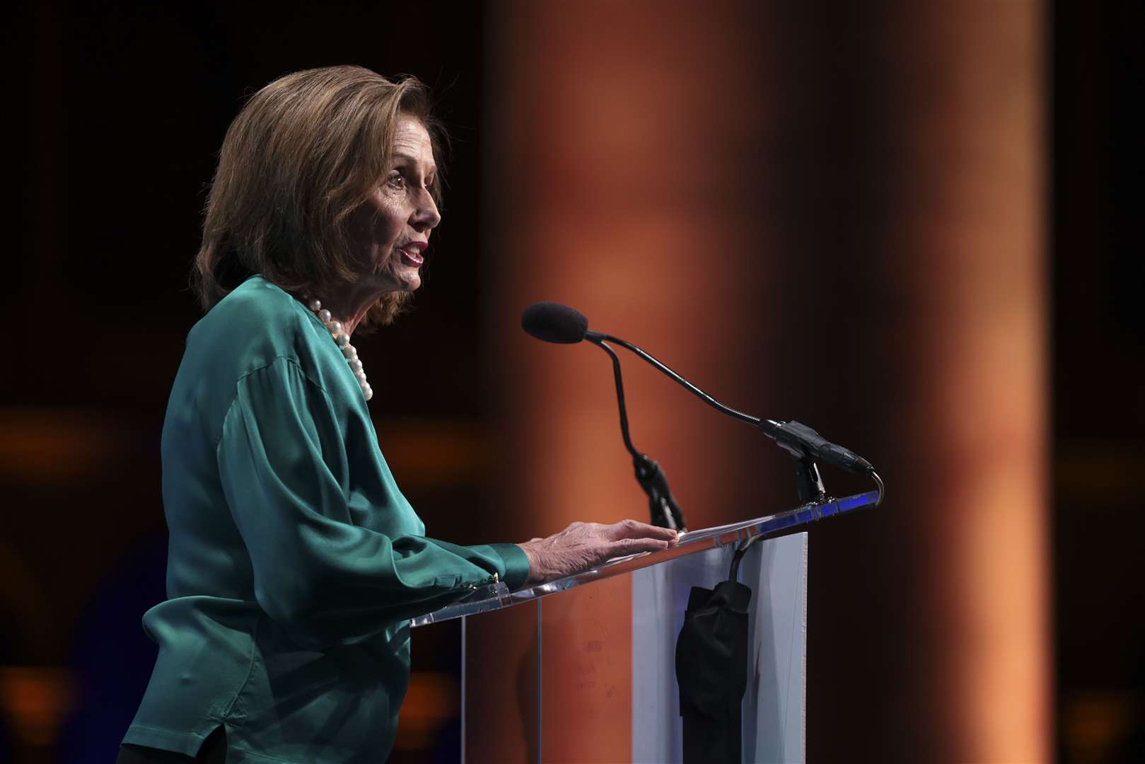 US House Speaker Nancy Pelosi has intervened in the row over the Northern Ireland Protocol (Oliver Contreras/PA)