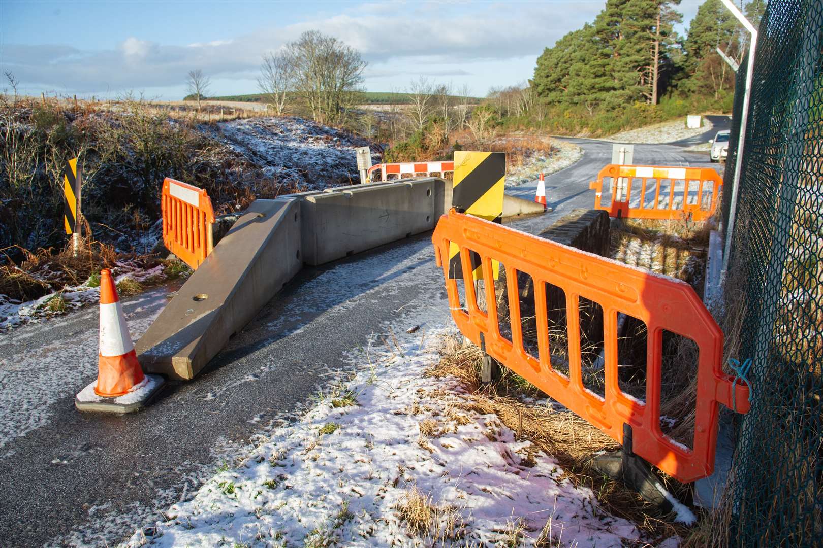 Problems to the West: The bridge that links Birnie to Thomshill remains closed...Picture: Daniel Forsyth.