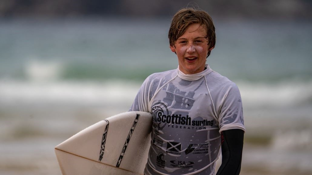 Fraser Brown will be representing Scotland at the World Junior Surfing Championships. Picture: Mal Anderson