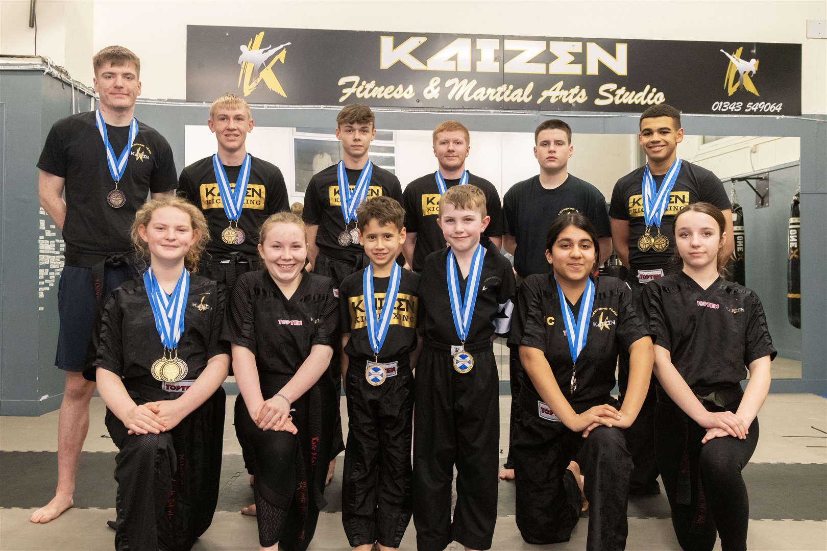 Pupils from Kaizen Kickboxing have won medals at their recent competition in Paisley...Pictures: Beth Taylor.