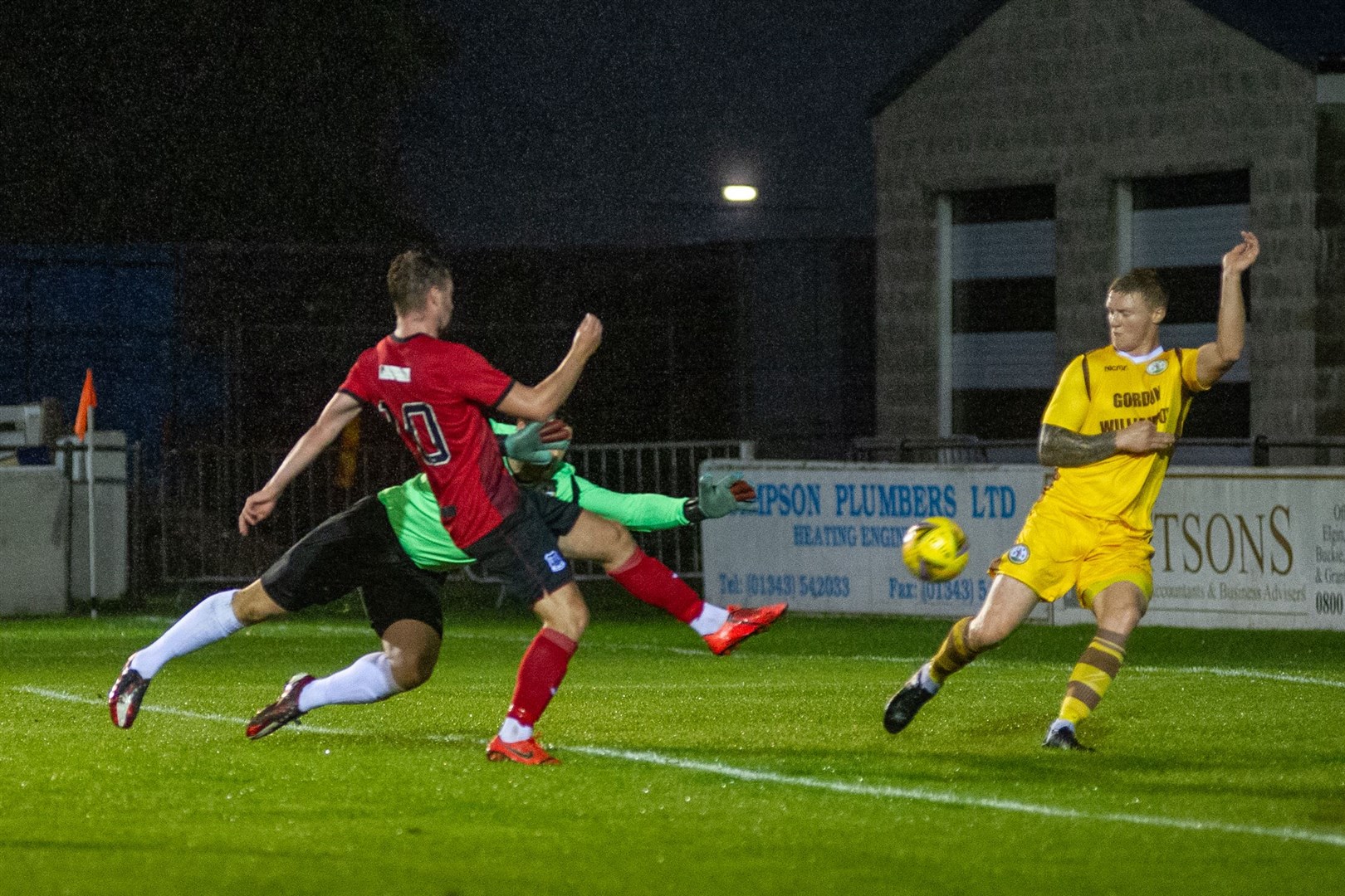 A second for Josh Peters against Forres. Picture: Daniel Forsyth..