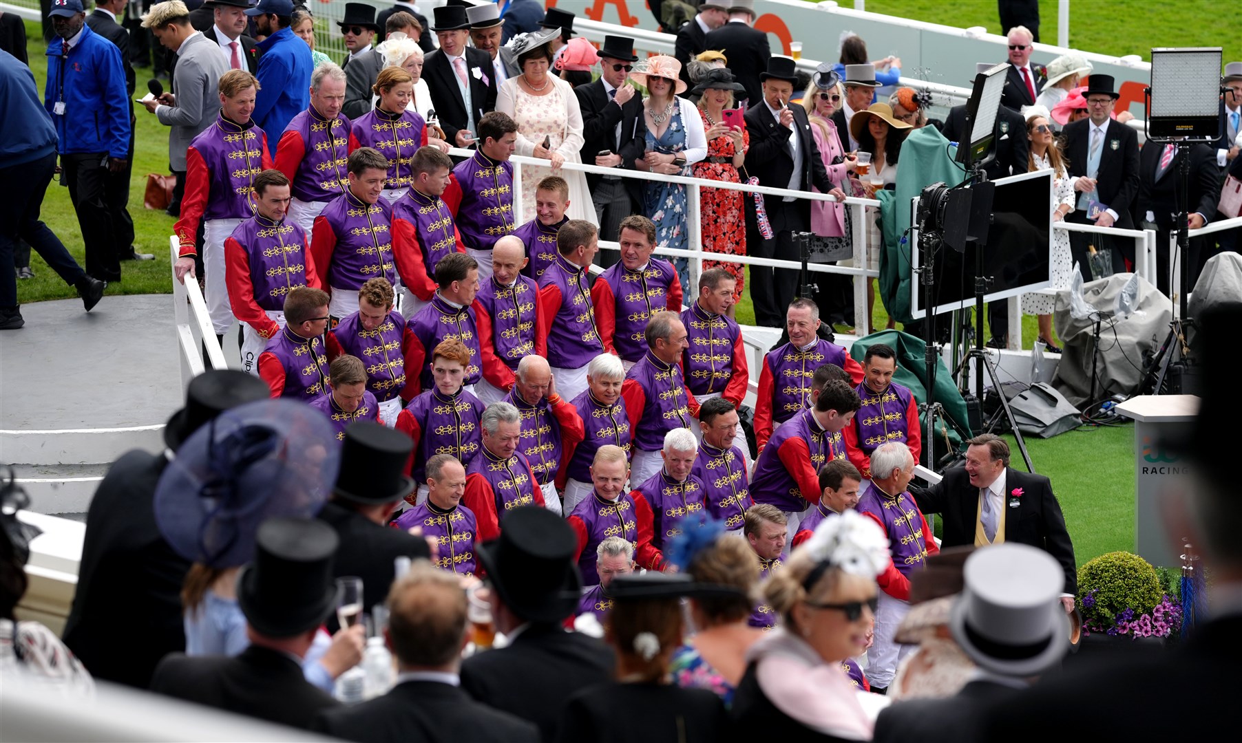 Past and present jockeys who have worn the Queen’s colours (John Walton/PA)
