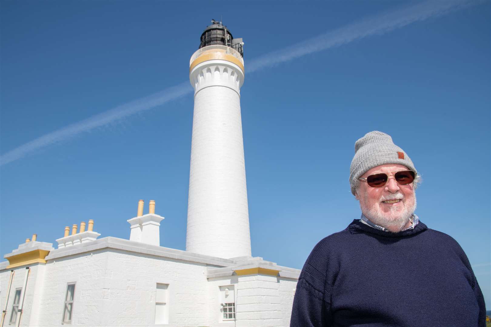 Graham Kilpatrick from Covesea Lighthouse. Picture: Daniel Forsyth